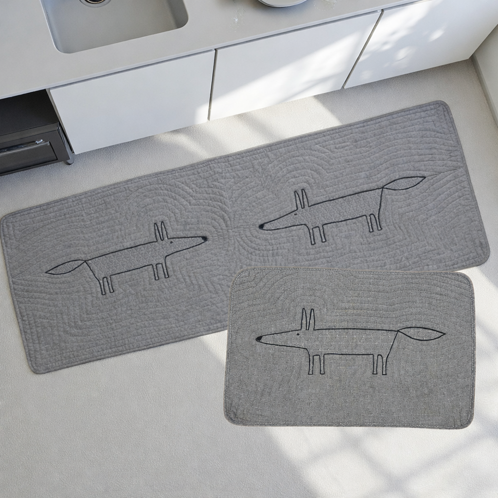 홈집합 고급 여우 퀼트 면 발매트 미끄럼방지 빨아쓰는 주방 화장실 배란다 매트 40x60