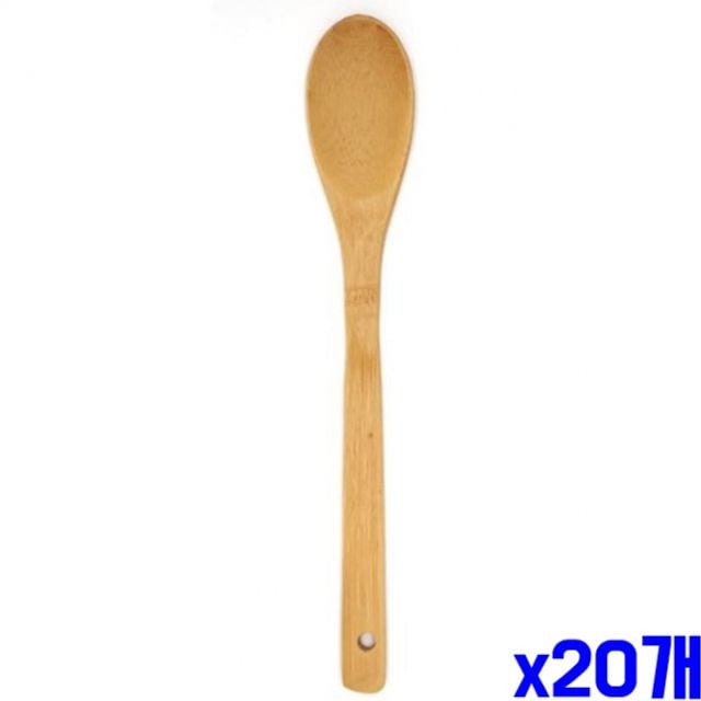 튼튼하고 가벼운 대나무 볶음스푼 X20개 우드스푼 - 상품 이미지