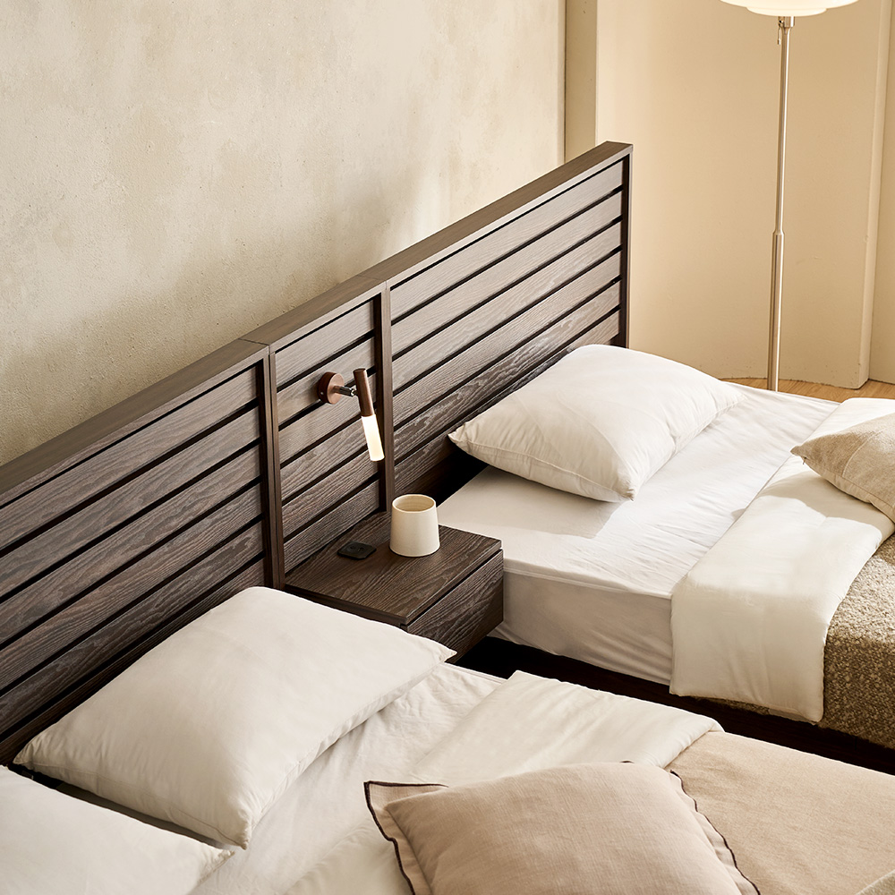 장인가구 글랜 E0 호텔 평상형 서랍형 침대 유로탑 매트리스, Q(퀸), 수납형-내추럴