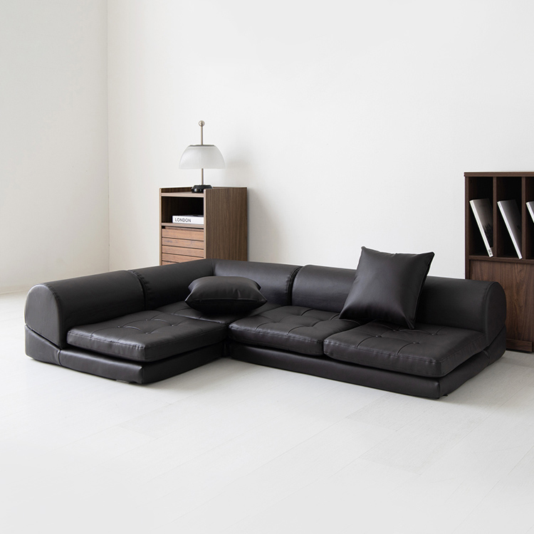 앰보 멀티 좌식소파 4인 1767 블랙브라운 0438.5460