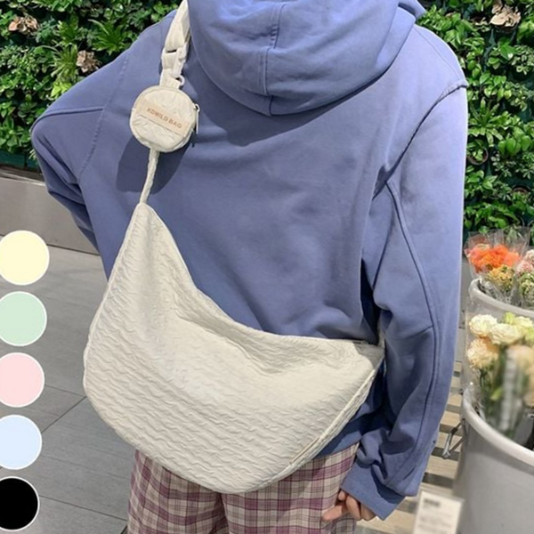 데일리 여성 크로스 백 가벼운 패브릭 크로스 백 여행용 나일론 - 메인 이미지