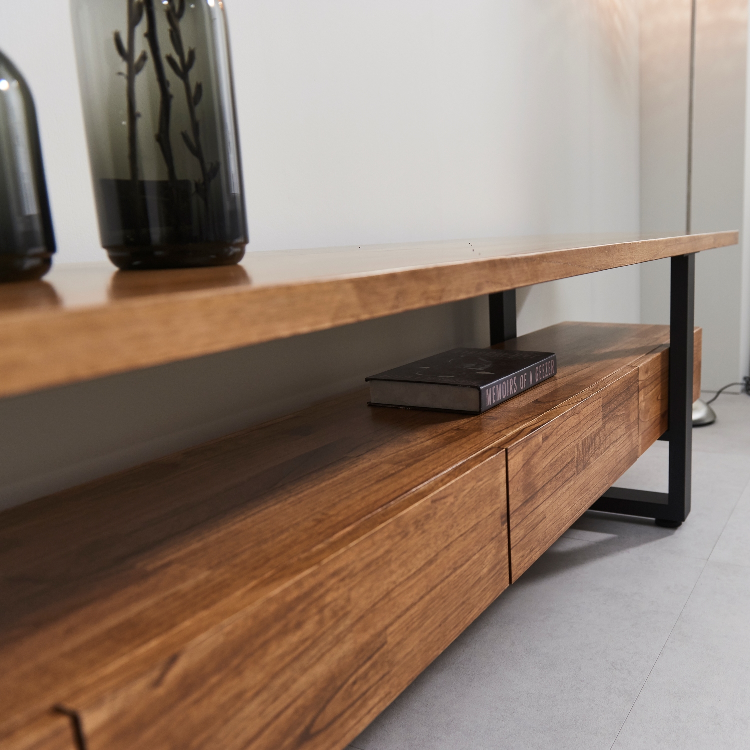 이스트포트 참죽 북유럽 원목거실장 티비다이 TV거실장 1500x400x530mm, 월넛