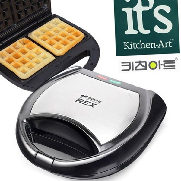 가정용 사각 와플 메이커 전기 2구 와플 메이커 캠핑용 간식