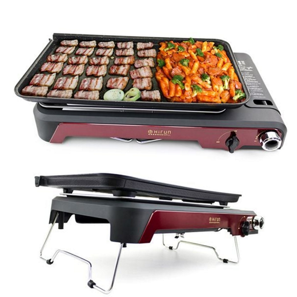 와이드 가정용 가스 그릴 휴대용 캠핑용 가스 그릴 바베큐 실내용