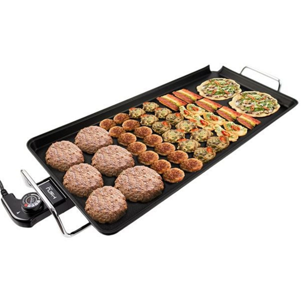 가정용 전기 그릴 팬 논스틱 와이드 전기 그릴 대형 실내