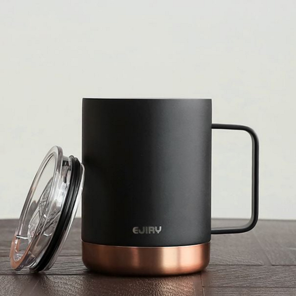 사무용 사무실 머그컵 뚜껑 스텐 머그컵 스테인리스 휴대용 360ml - 상품 이미지