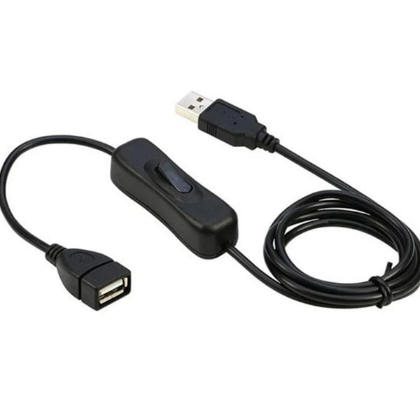 온오프 usb 전원 케이블 스위치 usb 연장 케이블 연장선 화이트 - 상품 이미지