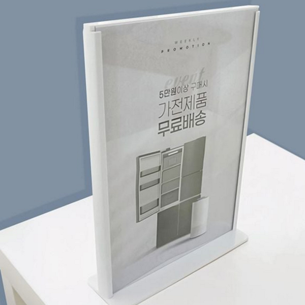 탁상 a4 안내문 꽂이 양면 안내문 꽂이 메뉴판 가격표 - 상품 이미지