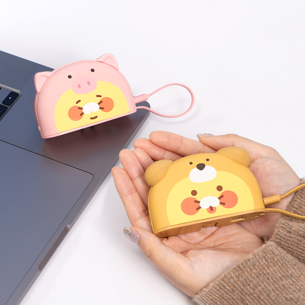 카카오프렌즈 핫그립 도킹형 손난로 고속충전 보조배터리 5000mAh 돼지 춘식 이미지 6