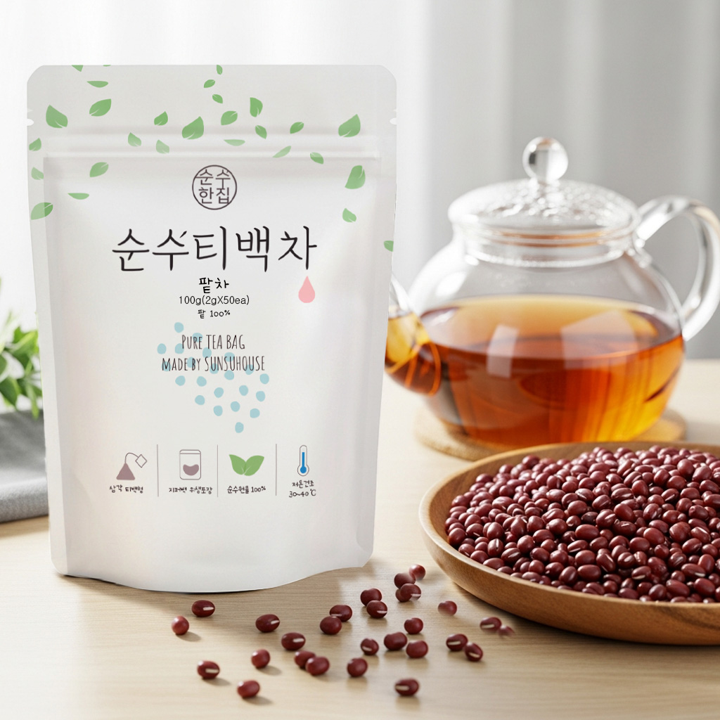 순수한집 국산 팥차 티백 50개입 이미지 2