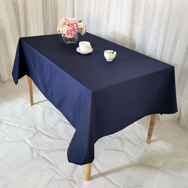 직사각 방수 식탁보 테이블 네이비 식탁보 4인용 6인용 깔끔한 코팅