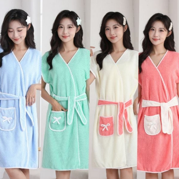 부드러운 여성 샤워 가운 타올 수면 샤워 가운 루즈핏 데일리 - 상품 이미지