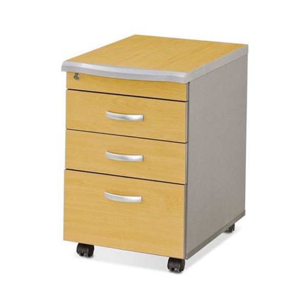 3단 목재 이동 서랍 가정용 사무용 이동 서랍장 사무실 업무용
