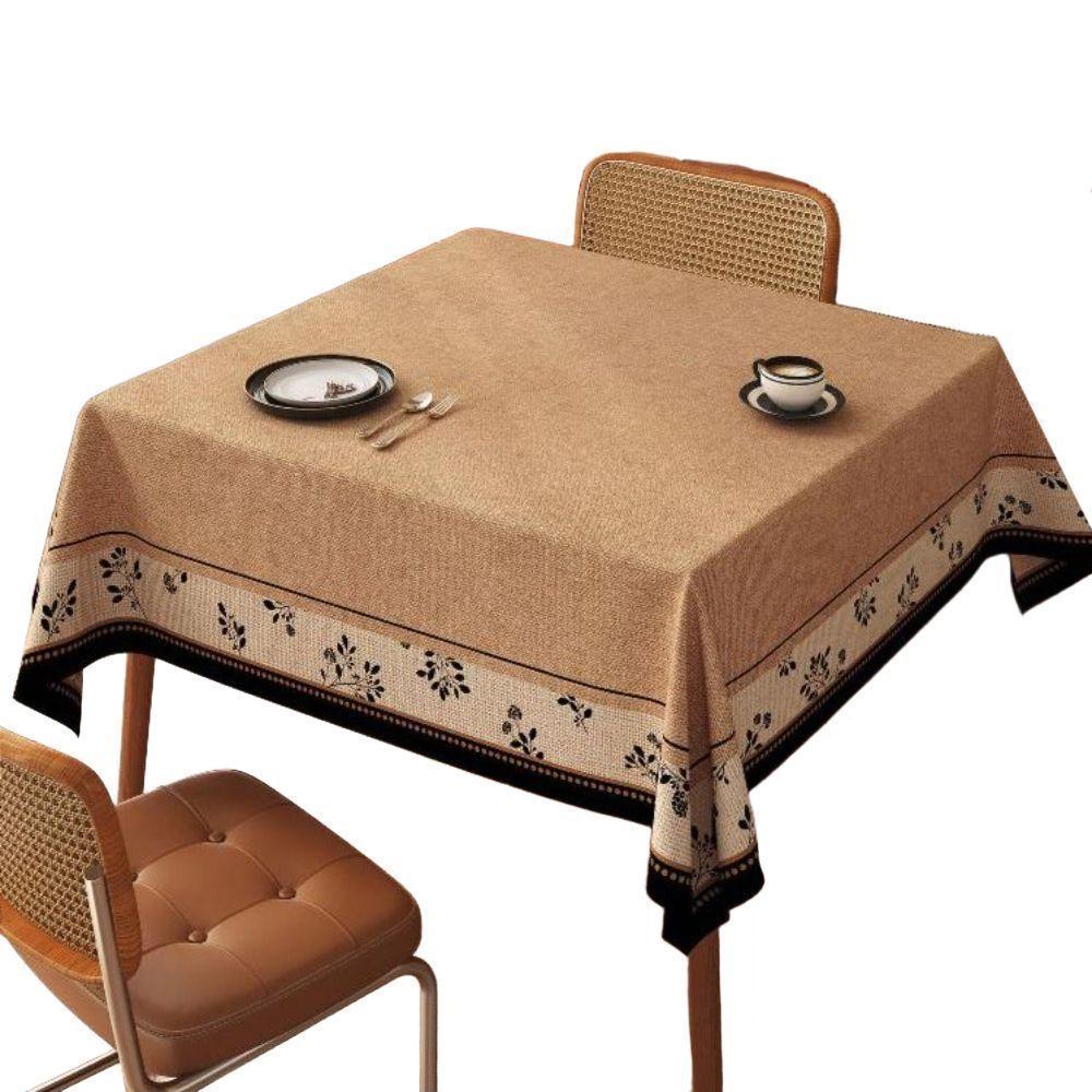 식탁보 고급 매트 방수 패브릭 린넨 테이블보 A 120x120cm - 상품 이미지