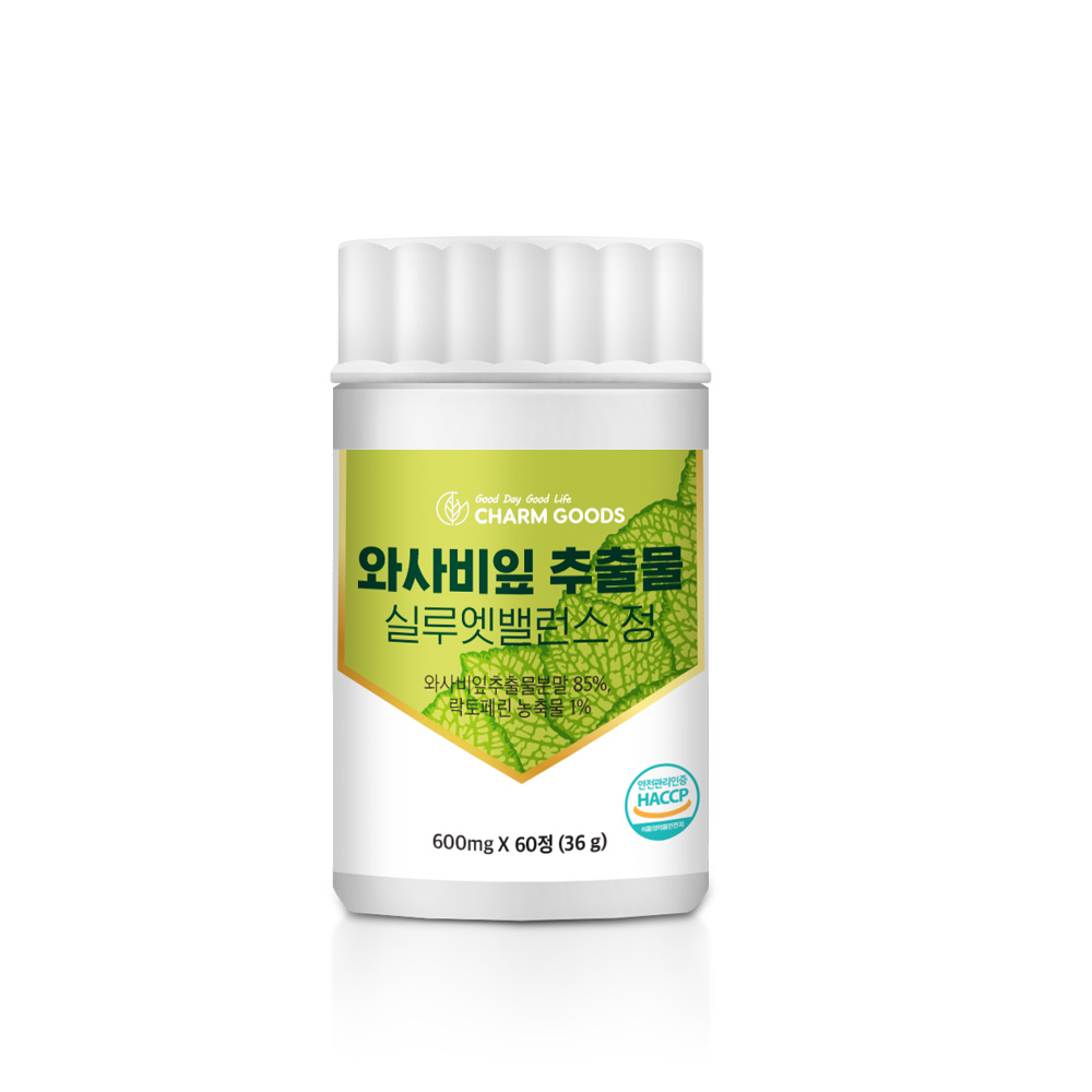 와사비잎 추출물 실루엣밸런스 국산 와사비잎 60정, 1개 - 상품 이미지