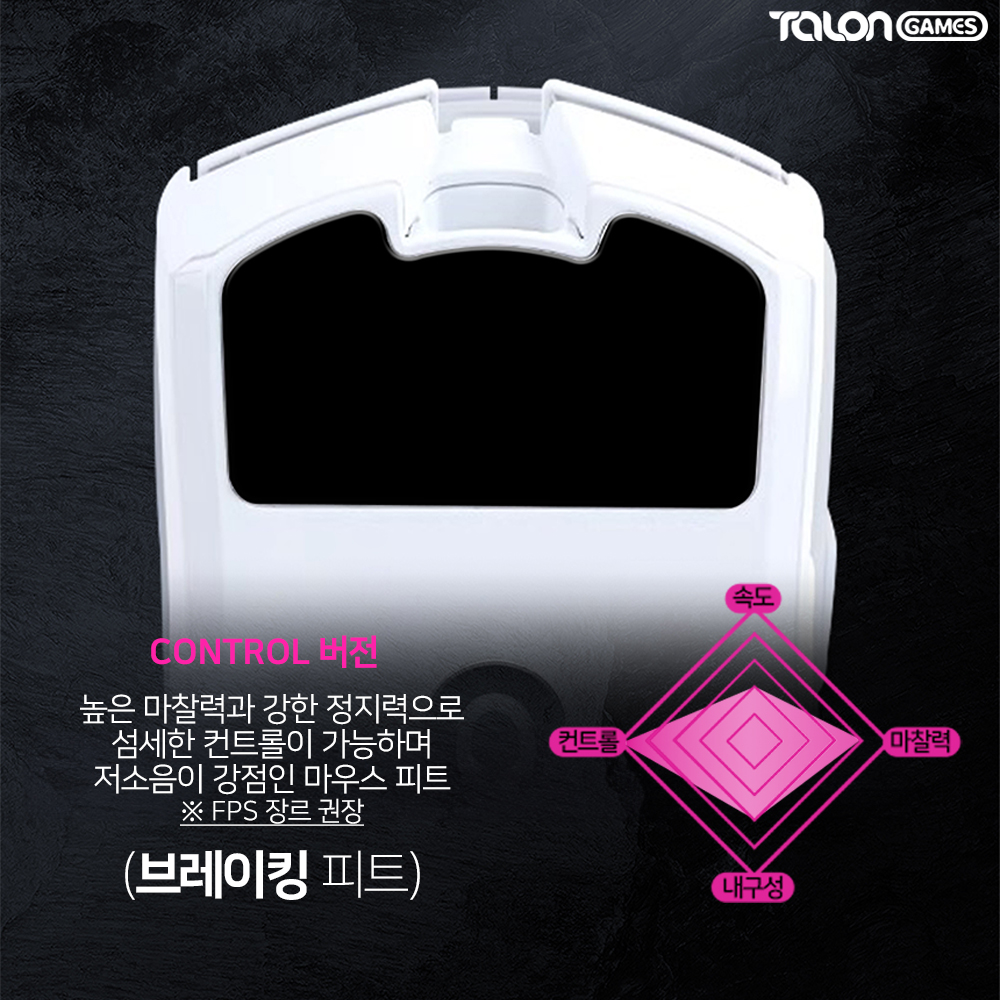 레이저 바이퍼 V3 PRO 마우스피트 바브삼 컨트롤 2개입 마우스스티커 탈론게임즈 - 상세 이미지 3