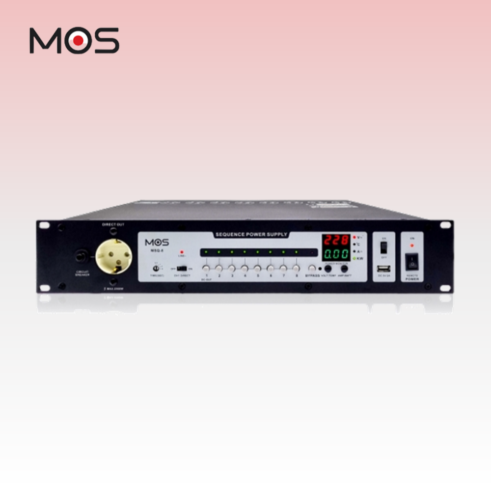 모스 MOS MSQ-8 8채널 순차전원공급기 전원 과부하 충돌방지 프로용멀티탭 - 상품 이미지