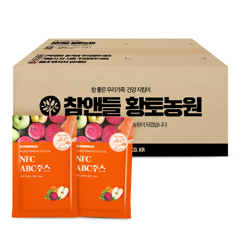 ABC주스 참앤들황토농원 NFC 착즙 사과주스 당근비트주스
