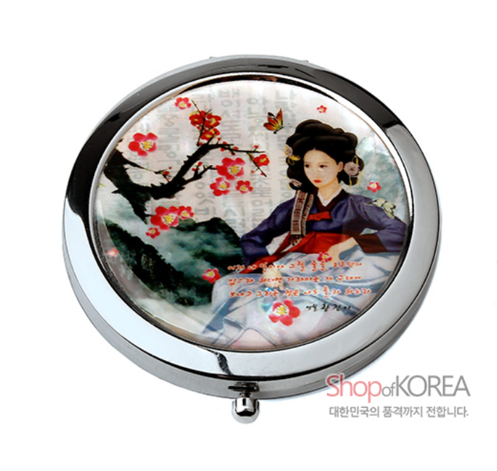 천연자개 원터치 손거울 훈민정음 조각보 이미지 8