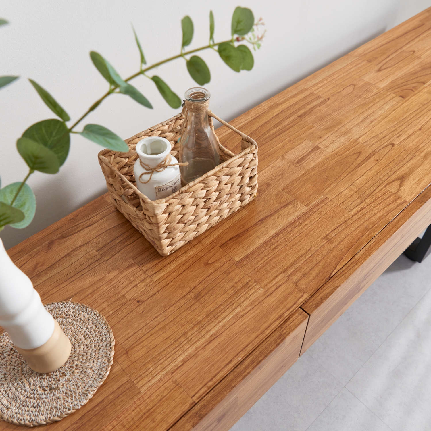 웨스트포트 참죽 북유럽 원목거실장 티비다이 TV거실장 2100mm, 월넛