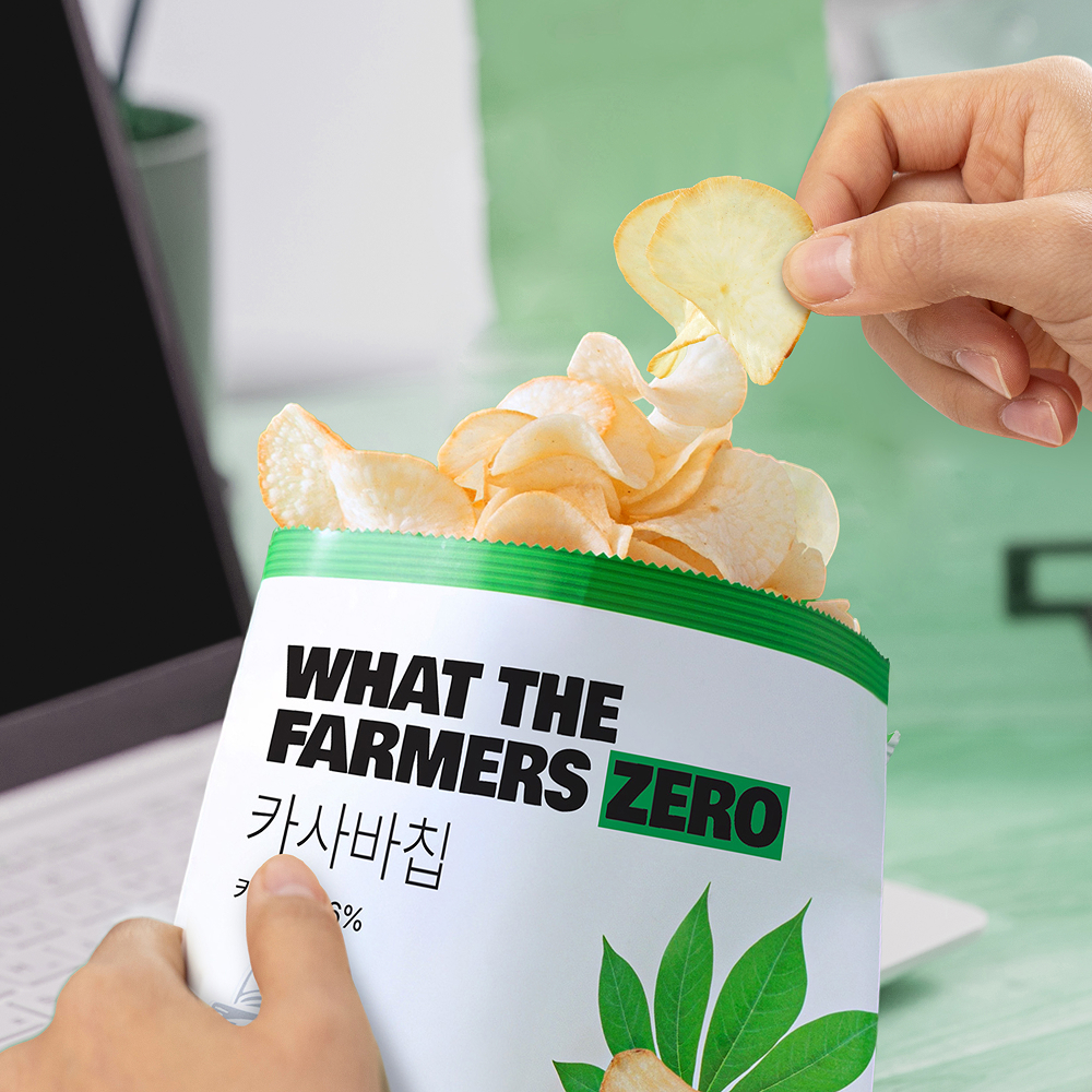 왓더파머스 제로 참가물 ZERO설탕 저당과자 건강간식 근채4종 혼합 감자칩,카사바칩,황금고구마,자색고구마, 39g, 12개 이미지 4
