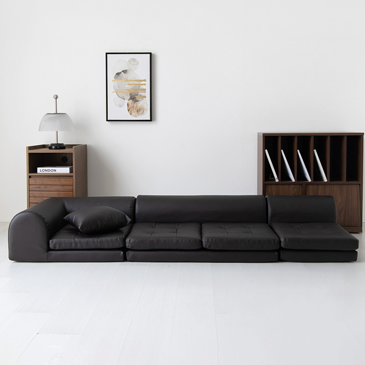 앰보 멀티 좌식소파 4인 1767 블랙브라운 0438.5460