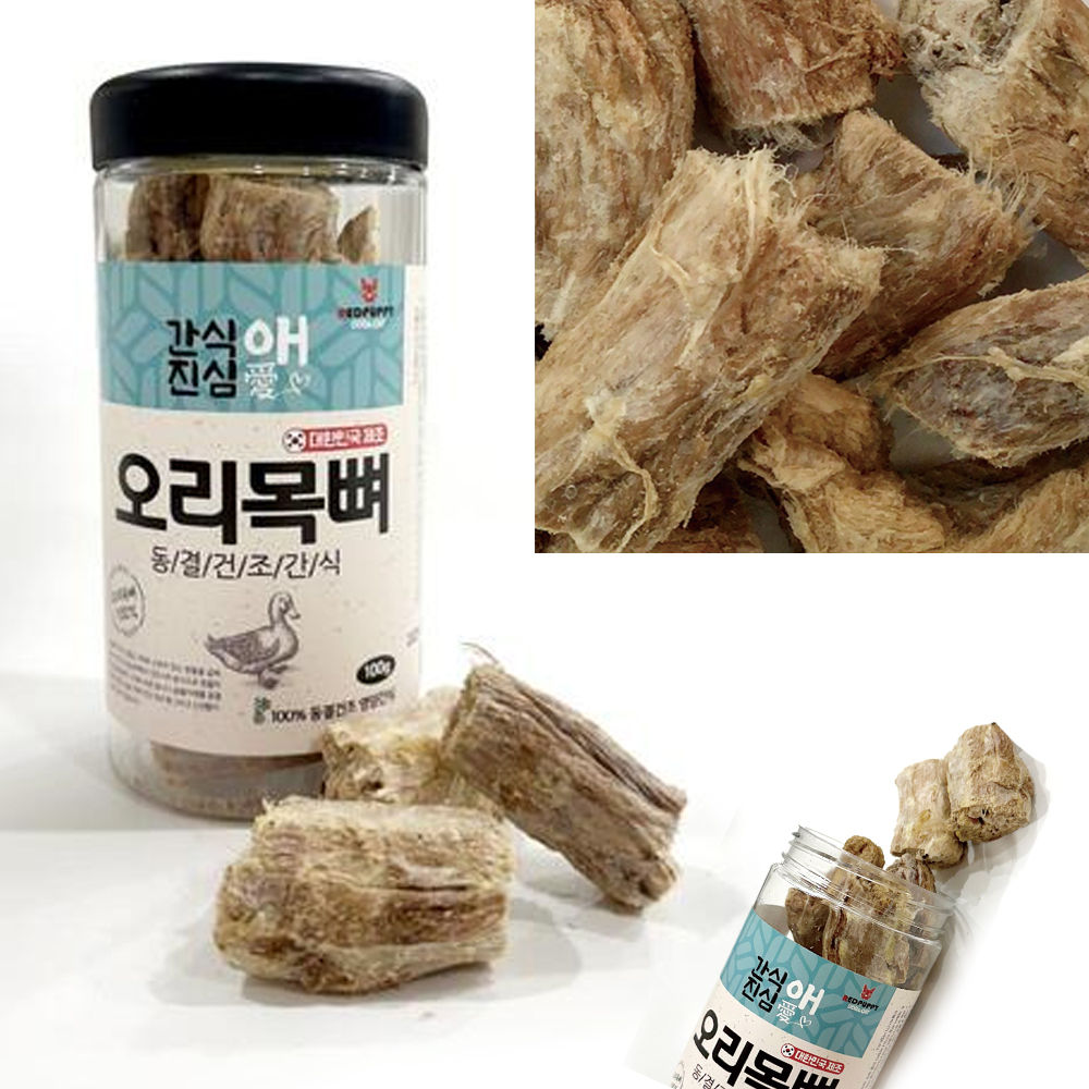 레드퍼피 고양이 간식애진심 동결건조간식 100g (오리목뼈) - 상품 이미지