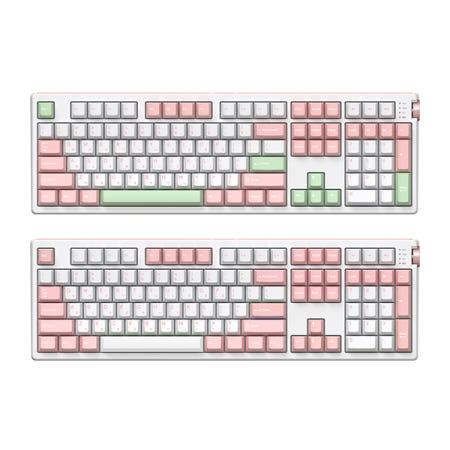 앱코 A108K 퀵스압 유무선 기계식 키보드 피오니 벚꽃축