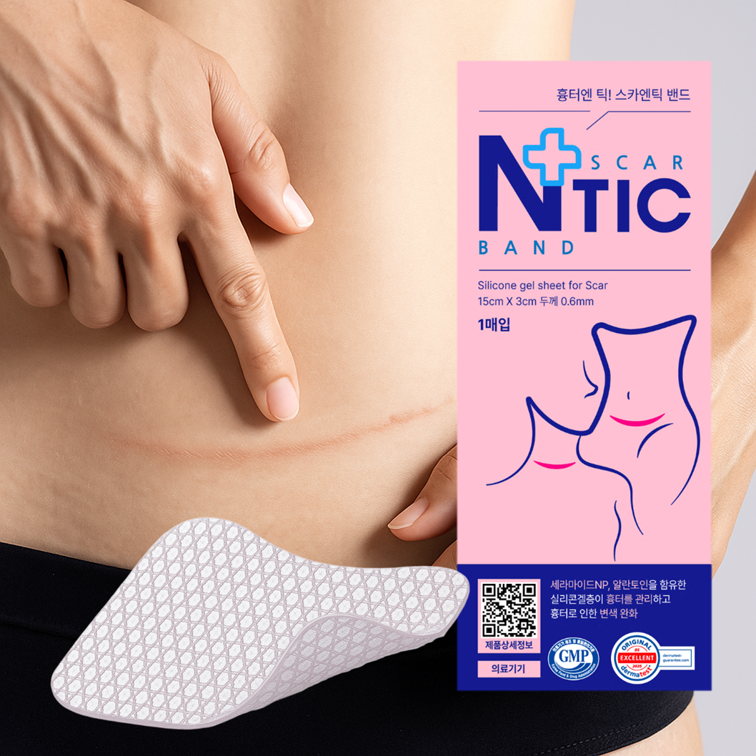 스카엔틱 흉터밴드 제왕절개 켈로이드 시카 화상 상처 실리콘겔 시트 패치 관리 제거 15x3 제품 이미지