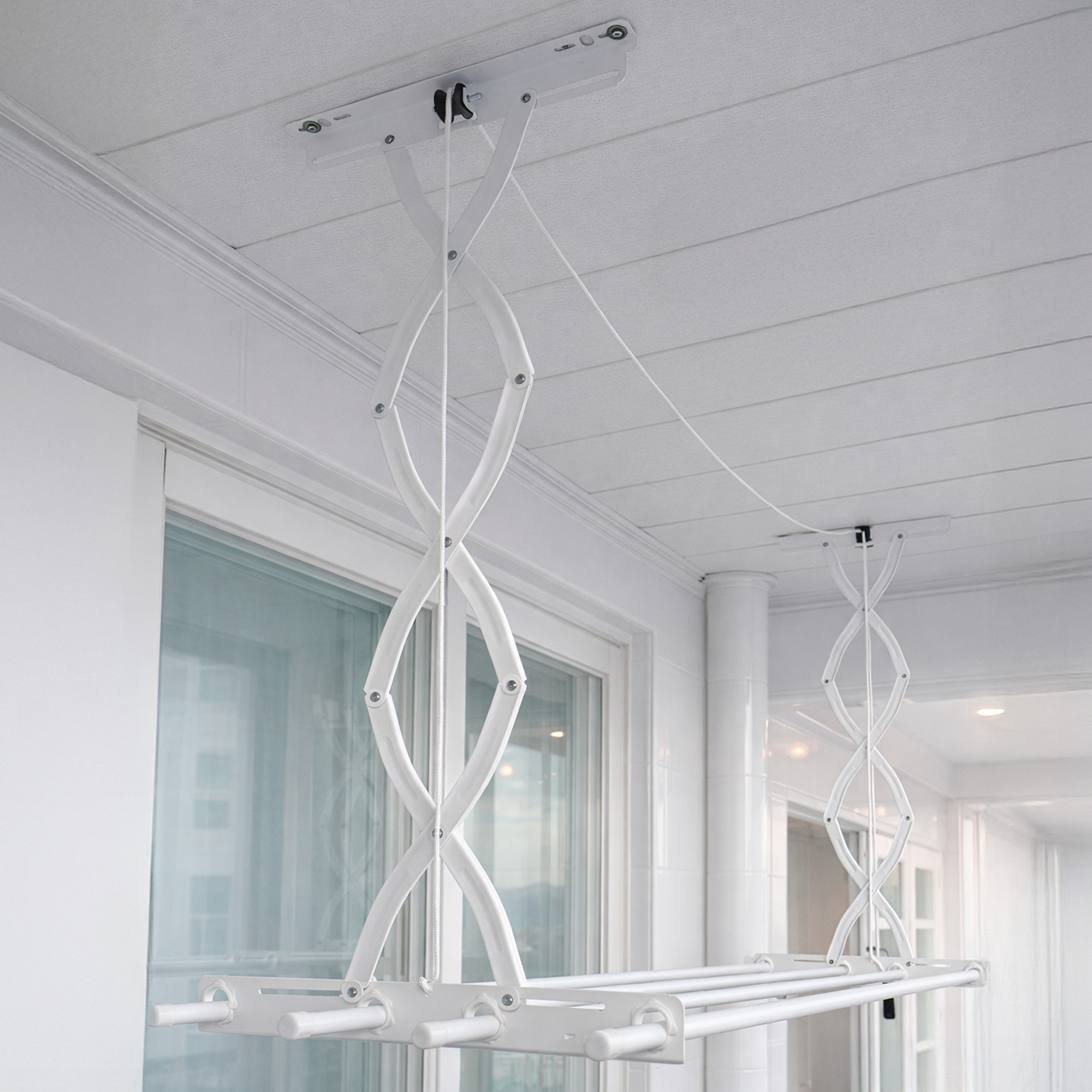 아텍스 천장 베란다 빨래건조대 천정 건조대 봉스텐 슬라이드봉 스테인레스 2단 국내자체생산