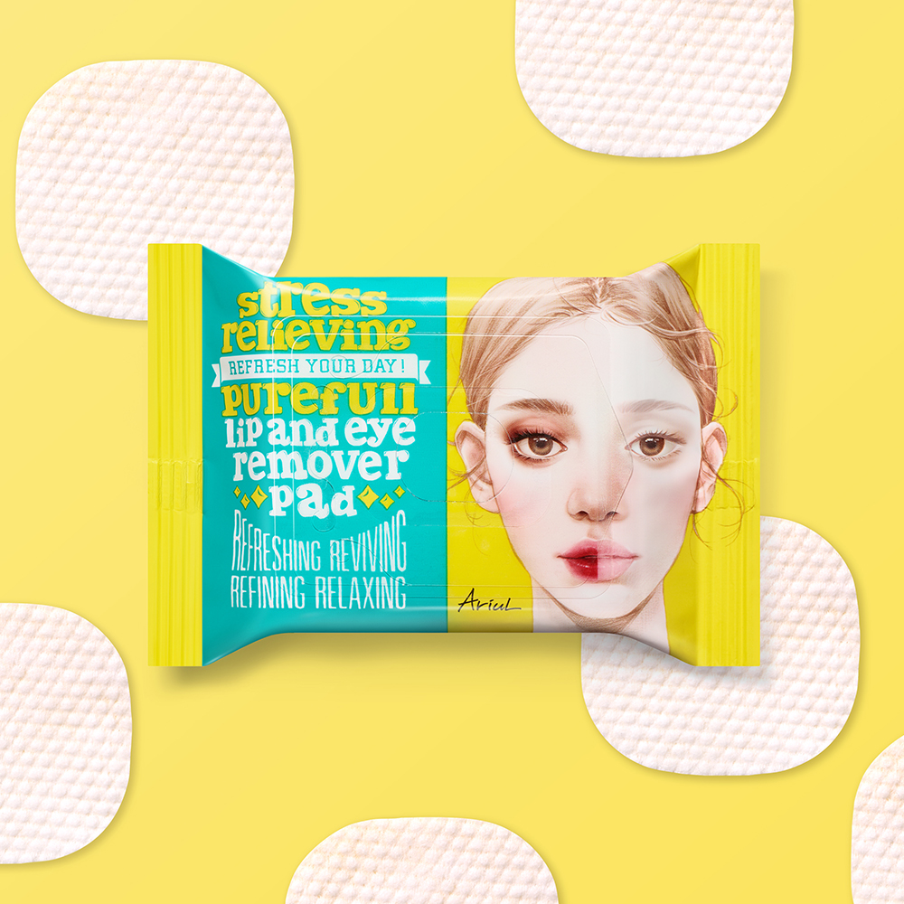 아리얼 스트레스 릴리빙 퓨어풀 립앤아이 리무버 패드 30매, 3개