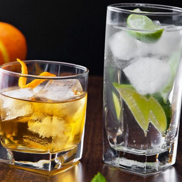 295ml 사각 위스키 잔 하이볼 사각 언더락 잔 바유리 홈카페