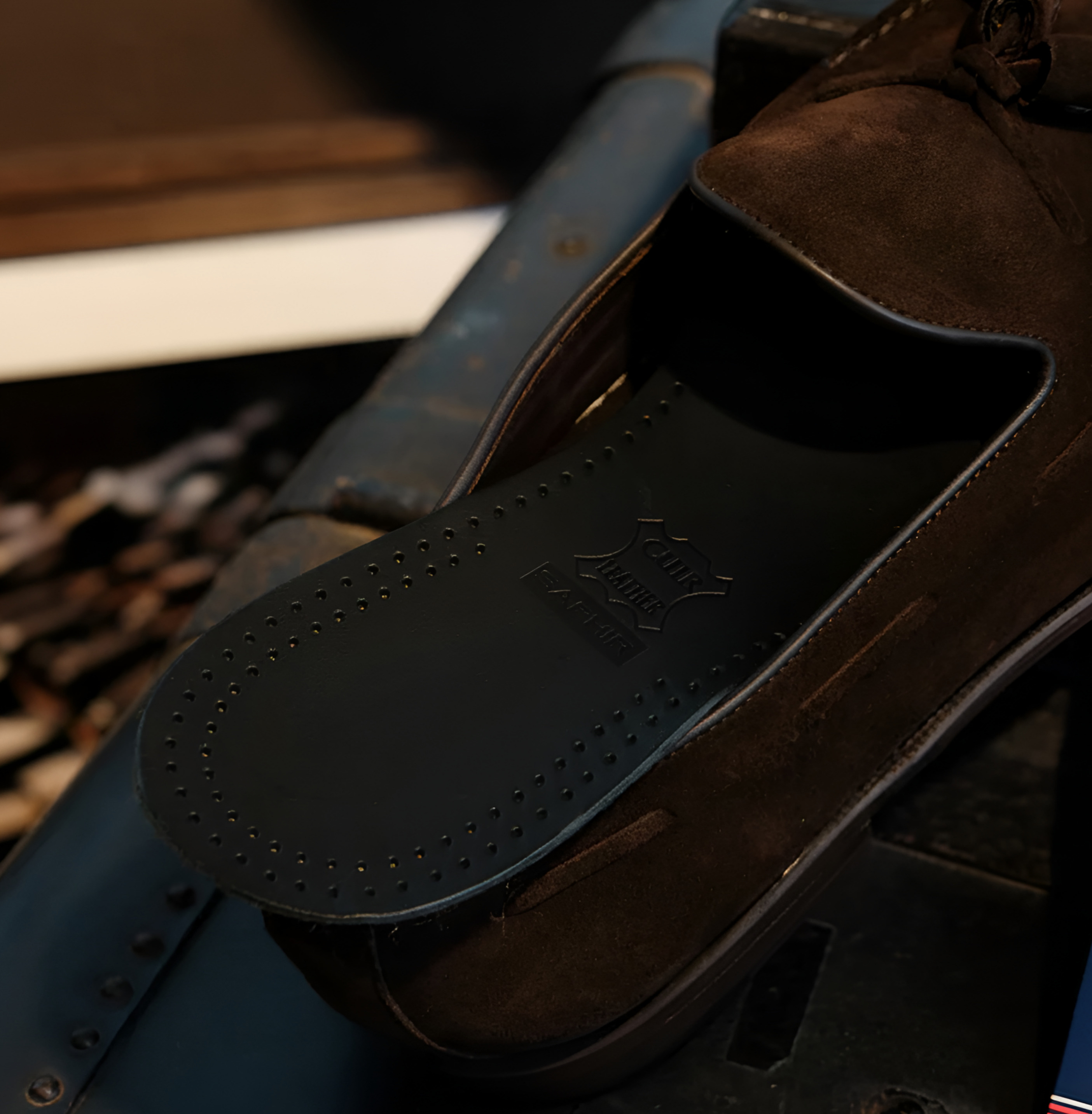 사피르 염소 가죽 인솔 블랙 / 발 편한 슬림 프리미엄 로퍼 부츠 구두 라텍스 깔창 제품 이미지