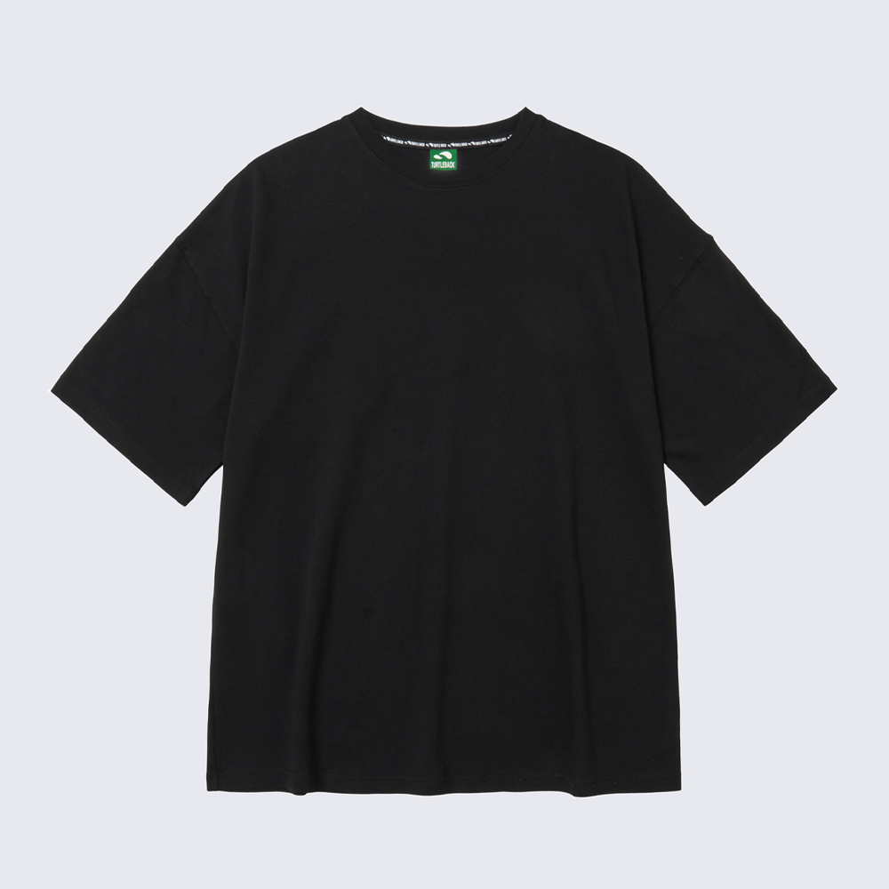 터틀백 짐웨어 무지 오버핏 반팔 루즈핏 기본 40수 면 티셔츠 2컬러 이미지 3