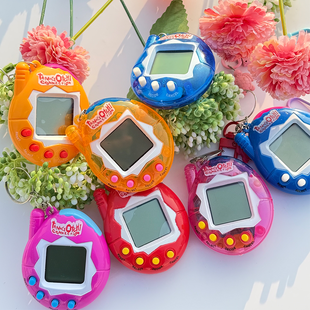 레트로 미니미 전자 애완 동물 펫 키우기 키링 Y2K 백참 쓸데없는 친구 생일 선물 마니또