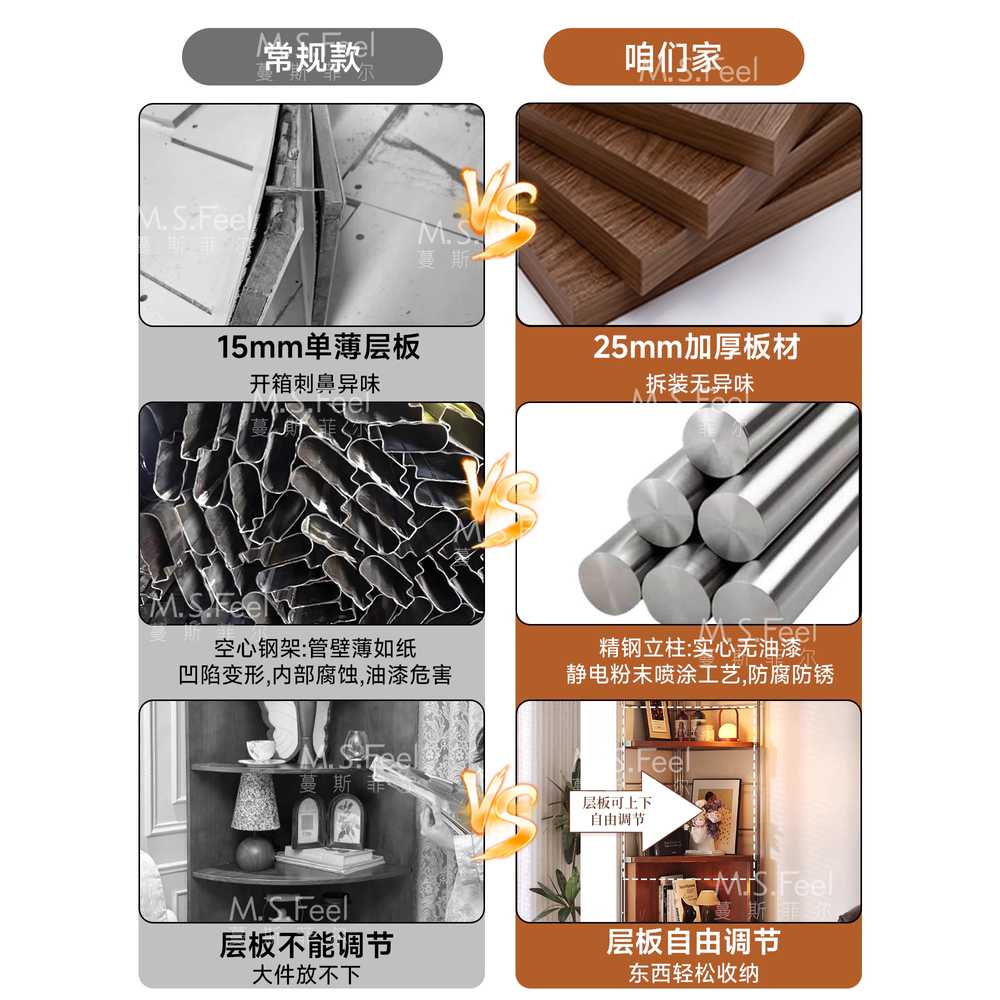 코너 장식장 삼각장 인테리어 조립 오픈형 모퉁이 - 상세 이미지 2