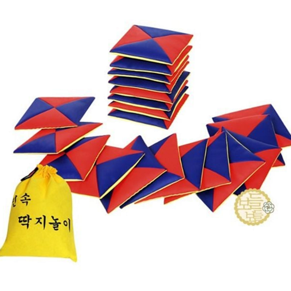 어린이 민속 딱지 놀이 스펀지 전통 딱지 놀이 명절 실내 - 상품 이미지