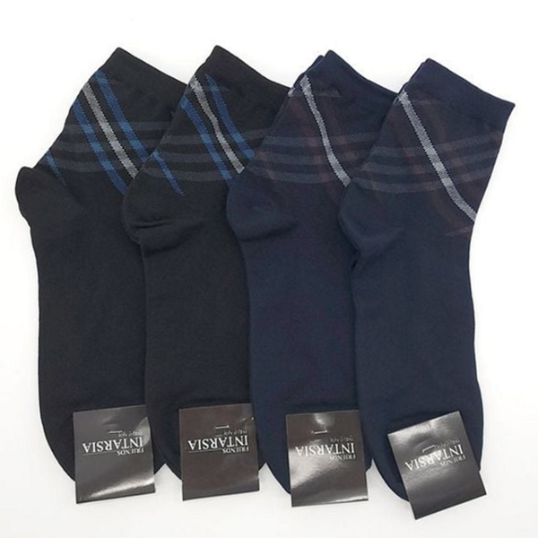 체크 남성 신사 양말 4켤레 남성 정장 양말 국내산 데일리