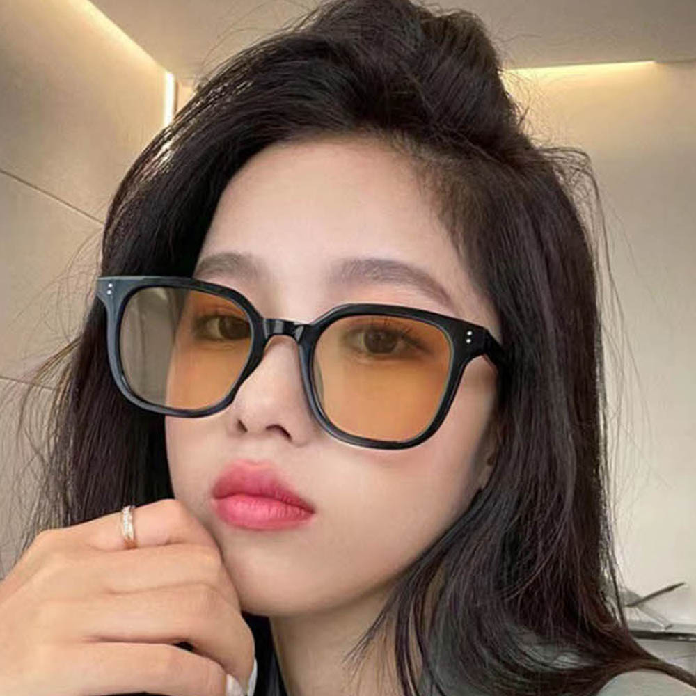 여자안경테 소두 가벼운 경량 뿔테 썬글라스 - 상품 이미지
