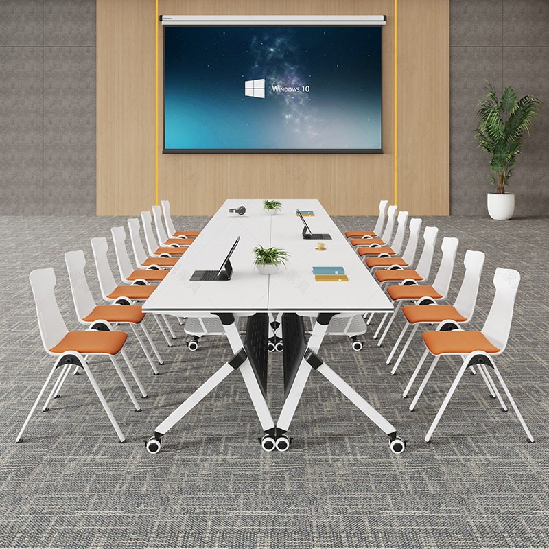 사무실용 테이블 접이식 회의 연수용 강의실 회의실 책상 이동식 세미나 - 상세 이미지 4