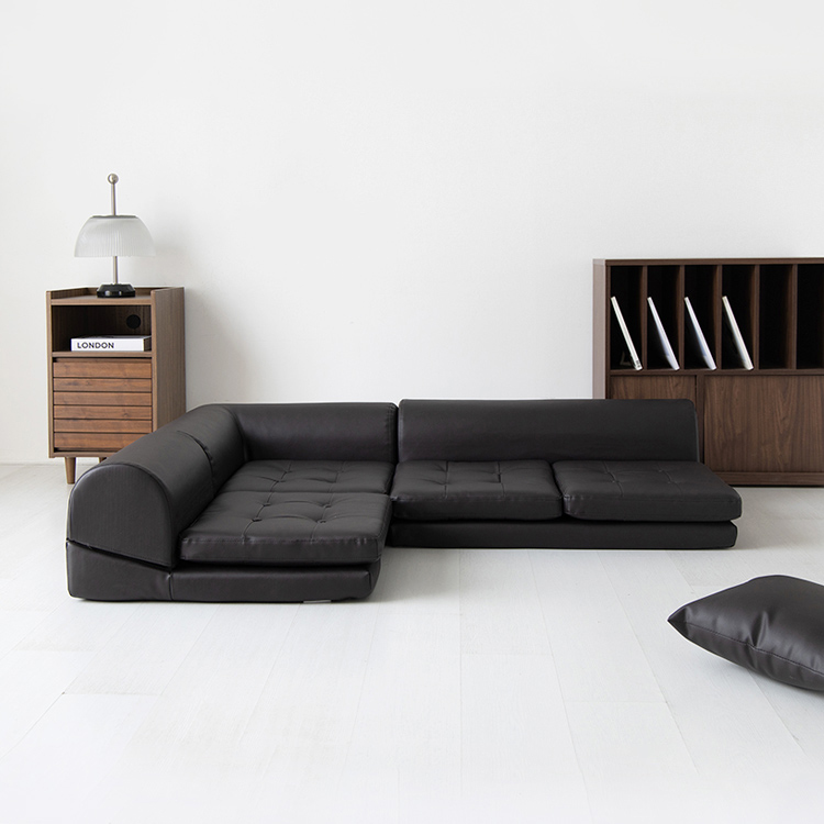 앰보 멀티 좌식소파 4인 1767 블랙브라운 0438.5460