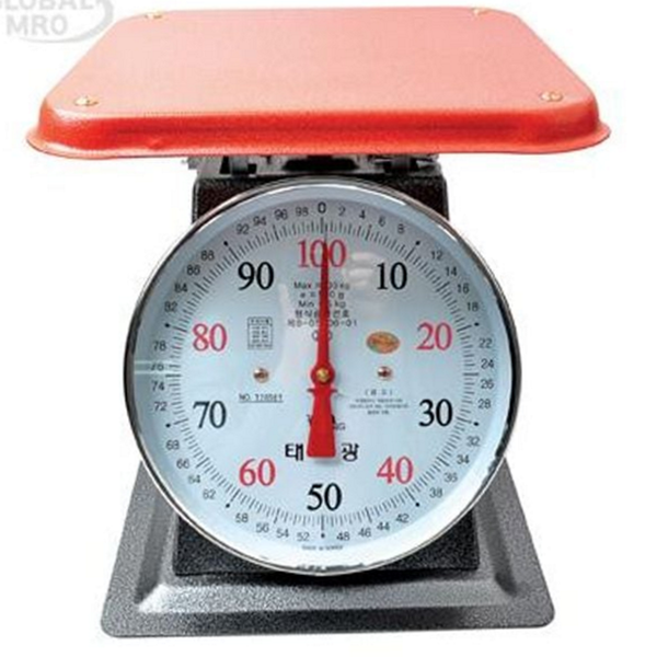 다용도 태광 지시 저울 식품 업소용 저울 100kg 시장 정밀 - 상품 이미지
