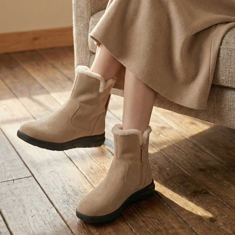 230~255 데이워크 털내피 발편한 아치깔창 여성 앵클 털부츠 도라 DW30078