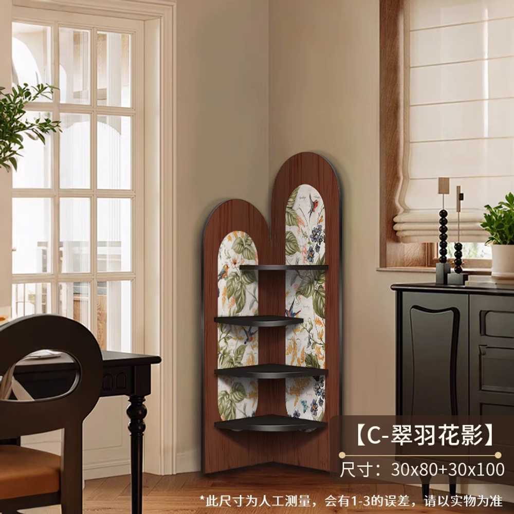 원목 코너장 선반 구석 거실 책꽂이 틈새 높이 엔틱 100cm / A- 4층 이미지 8