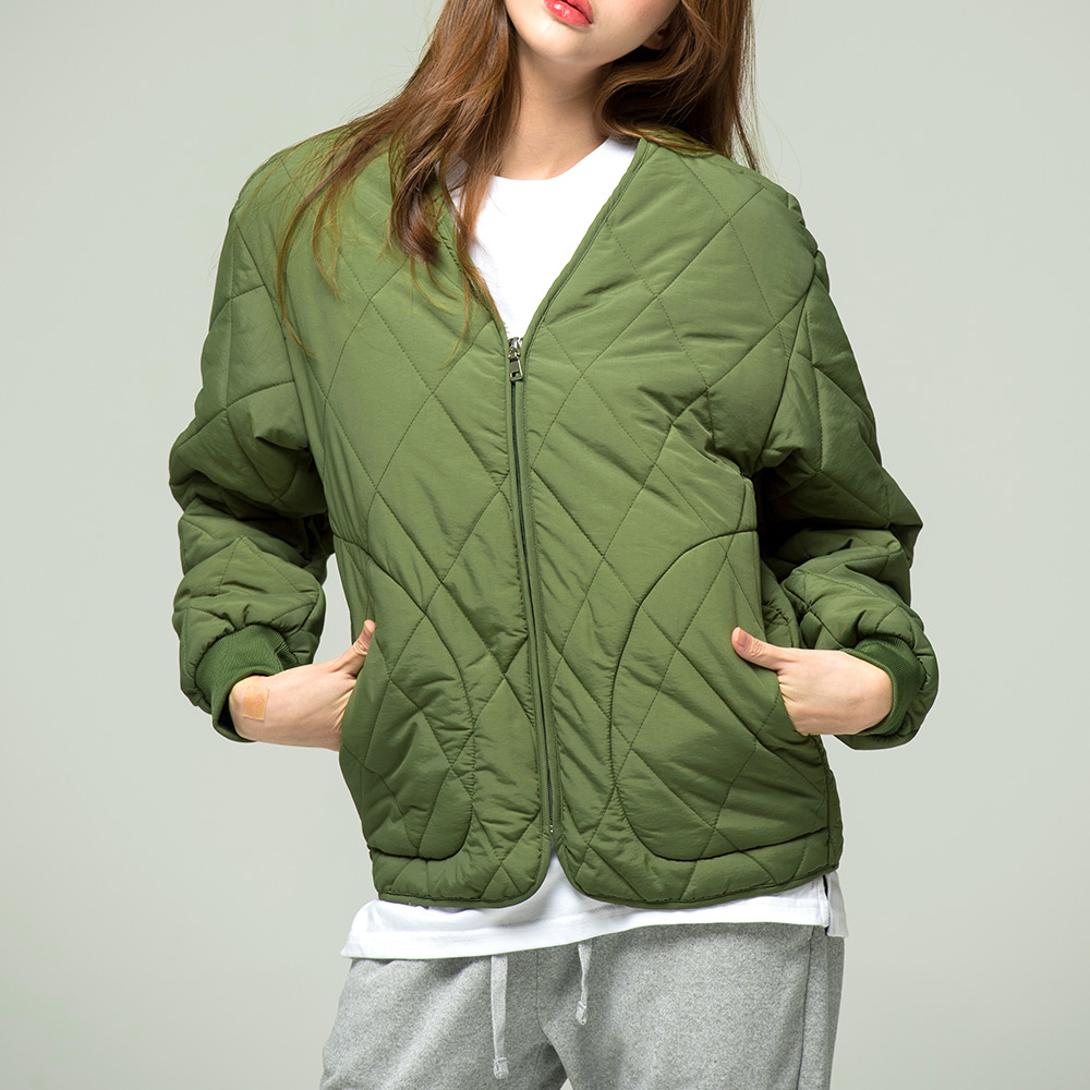 고밀도 경량패딩 보아털 깔깔이 퀼팅 자켓 - 상세 이미지 3