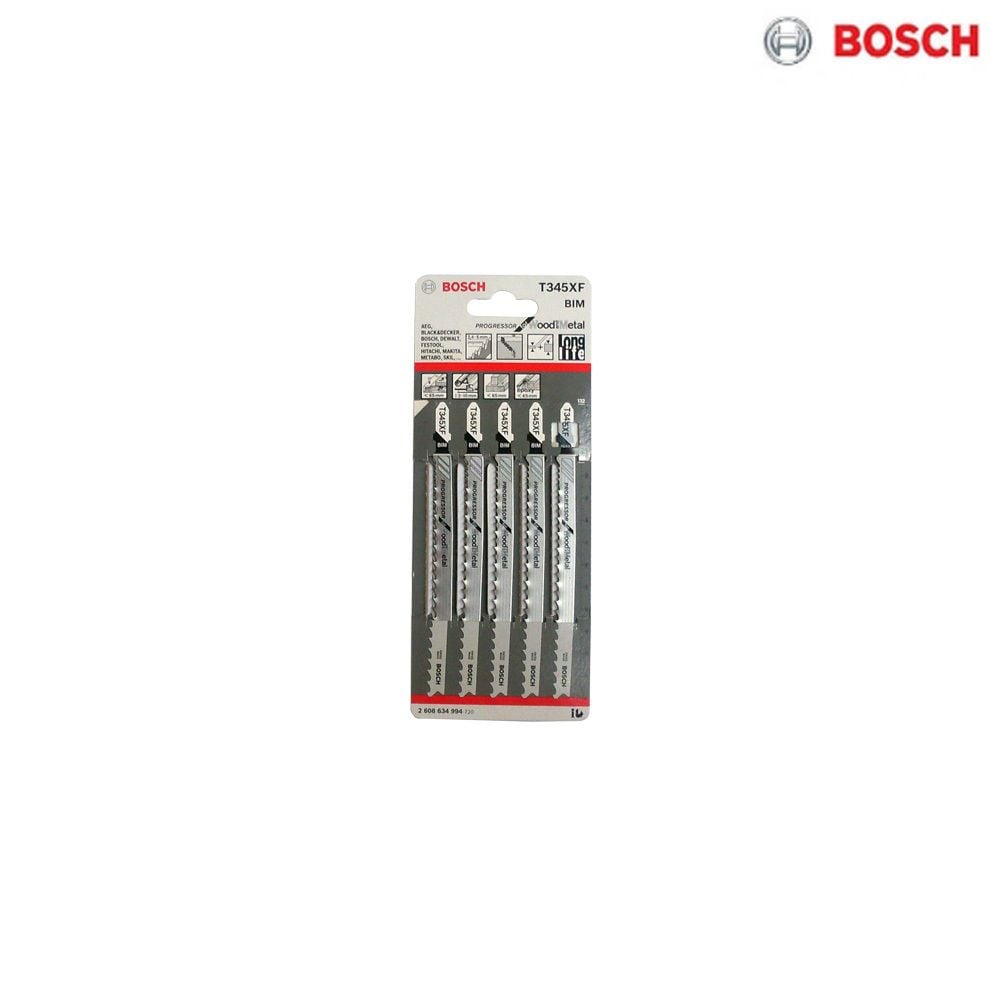 5PCS 철재 겸용 직소날T345XF BOSCH 목재 - 상품 이미지