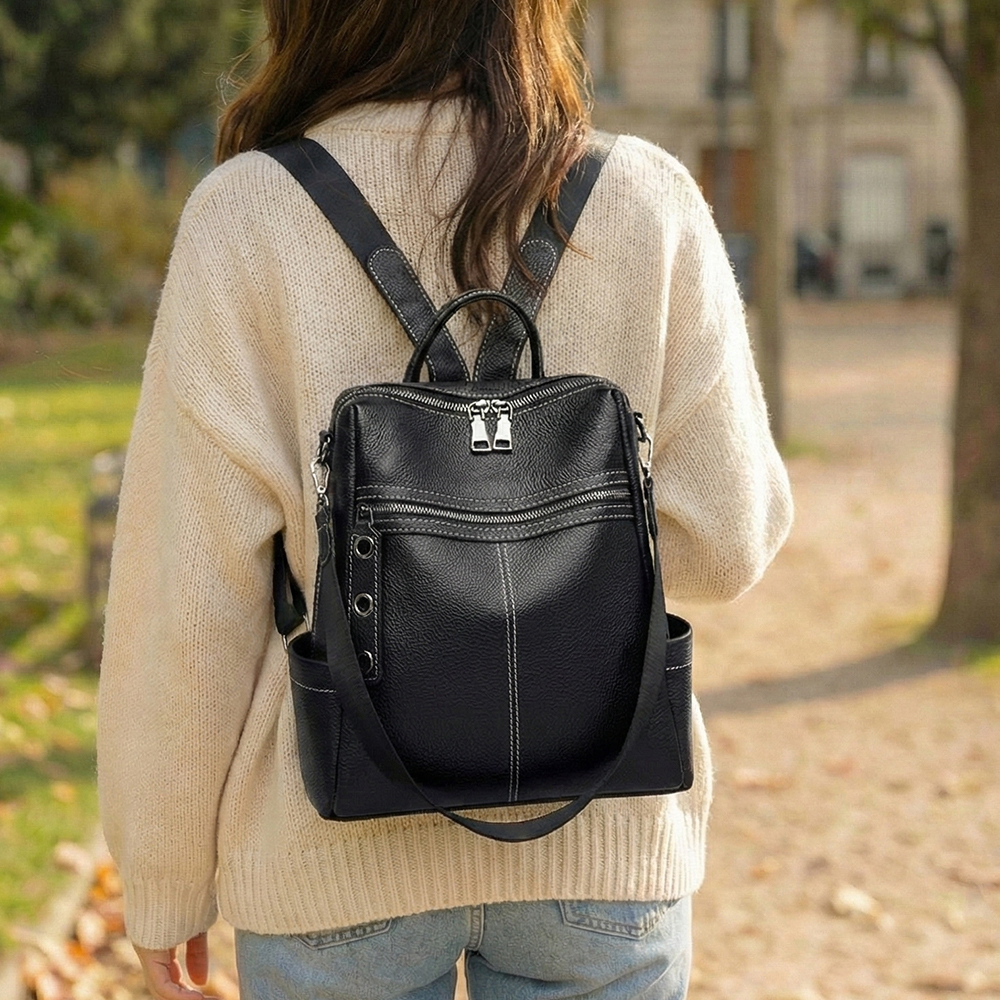 엘다르 보테 가죽백팩 천연가죽가방 여성 가벼운 직장인 대학생 소가죽 백팩