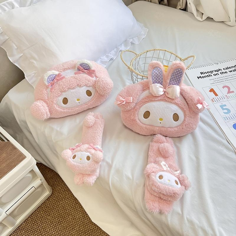 마이멜로디 차량 목 베개 요추 쿠션 어깨보호 안전벨트 커버 자동차 용품 작은 마이멜로디 안전벨트 8x18.5cm - 상세 이미지 3