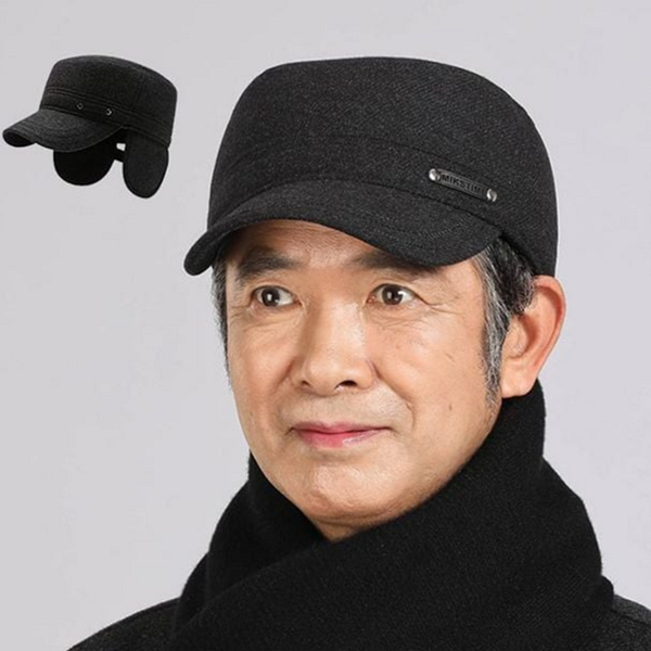 귀마개 중년 남성 방한 모자 덮개 남성 겨울 귀달이 모자 - 상품 이미지