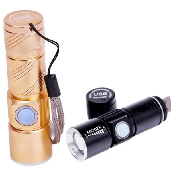 초경량 led 손전등 충전식 usb 충전 손전등 아웃도어 캠핑용 라이트 - 메인 이미지
